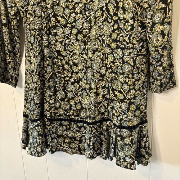 Free People Mini Dress 6/Small Boho Floral Long Sleeve Feminine Cottagecore Cute - Picture 11 of 16